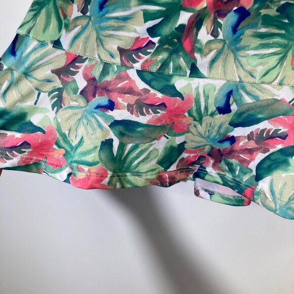 Womens Emerald 18 Floral Stretch Skort M Pink Green Polyester Spandex - Picture 4 of 8